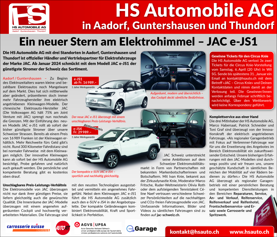 HS Automobile AG Aadorf, Guntershausen & Thundorf, Werkstatt